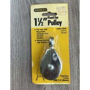 stanley 1 1/2 inch fixed eye pulley cd64-8006 Nos  Vintage